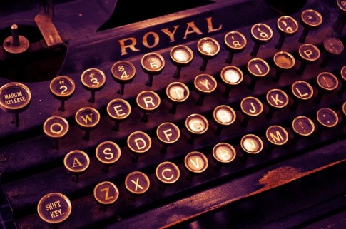 vintage typewriter.